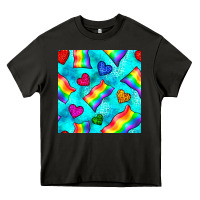 Asphalt Pride lgbtq flags and leopard seamless pattern Heavy Core Tee - BundleAndBundleShop