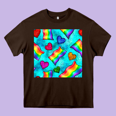 Pride Lgbtq Flags And Leopard Seamless Pattern Heavy Core Tee Designed By Bundleandbundleshop