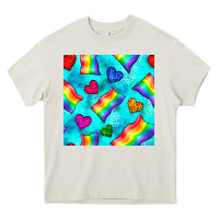 Cream Pride lgbtq flags and leopard seamless pattern Heavy Core Tee - BundleAndBundleShop