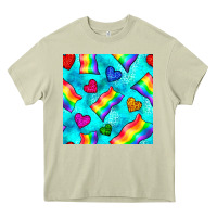Mossy Pride lgbtq flags and leopard seamless pattern Heavy Core Tee - BundleAndBundleShop