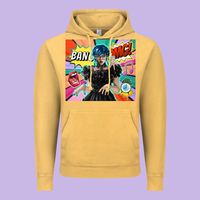 Pop Art Gothic Girl Vintage Hoodie Designed By Tumblerdesignbyshophia