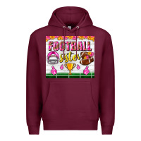 Burgundy football sister tumbler Premium Hoodie - BundleAndBundleShop