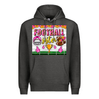 Charcoal Heather football sister tumbler Premium Hoodie - BundleAndBundleShop
