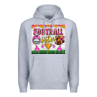 Heather Grey football sister tumbler Premium Hoodie - BundleAndBundleShop