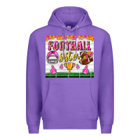 Purple football sister tumbler Premium Hoodie - BundleAndBundleShop