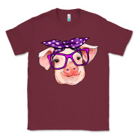 Burgundy pig with bandana Classic Tee - RanaPortraitStore