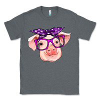 Charcoal Heather pig with bandana Classic Tee - RanaPortraitStore