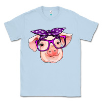 Dusty Blue pig with bandana Classic Tee - RanaPortraitStore