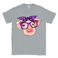 Heather Grey pig with bandana Classic Tee - RanaPortraitStore