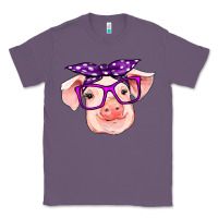 Lavender pig with bandana Classic Tee - RanaPortraitStore
