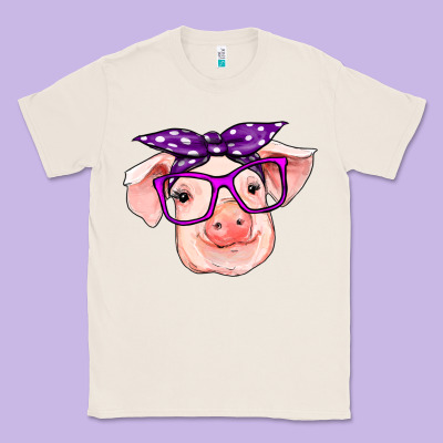 Pig With Bandana Classic Tee Designed By Ranaportraitstore