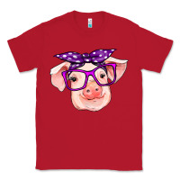 Red pig with bandana Classic Tee - RanaPortraitStore