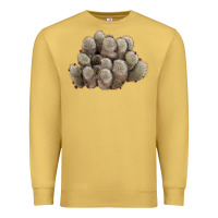 Antique Gold brown flowered cactus Premium Sweatshirt - LillyAllenDesigns