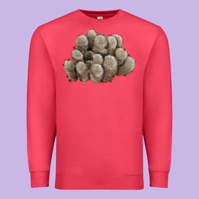 Brown Flowered Cactus Premium Sweatshirt Designed By Lillyallendesigns