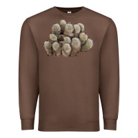 Chestnut brown flowered cactus Premium Sweatshirt - LillyAllenDesigns