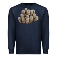 Navy brown flowered cactus Premium Sweatshirt - LillyAllenDesigns