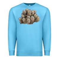 Ocean Blue brown flowered cactus Premium Sweatshirt - LillyAllenDesigns