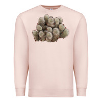 Pale Pink brown flowered cactus Premium Sweatshirt - LillyAllenDesigns