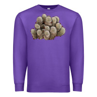 Purple brown flowered cactus Premium Sweatshirt - LillyAllenDesigns