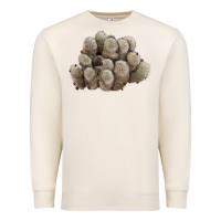 Sandshell brown flowered cactus Premium Sweatshirt - LillyAllenDesigns