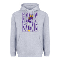 Heather Grey Justin Jefferson -Griddy Gang Heavyweight Hoodie - lanVoArt
