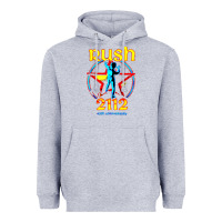 Heather Grey rush blue starman 2112  40th anniversary Heavyweight Hoodie - lanVoArt