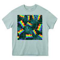 Arona Pride lgbtq flags with leopard seamless pattern Heavy Core Tee - BundleAndBundleShop