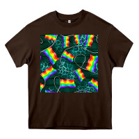 Chocolate Brown Pride lgbtq flags with leopard seamless pattern Heavy Core Tee - BundleAndBundleShop