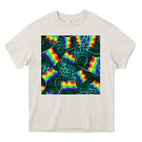 Cream Pride lgbtq flags with leopard seamless pattern Heavy Core Tee - BundleAndBundleShop