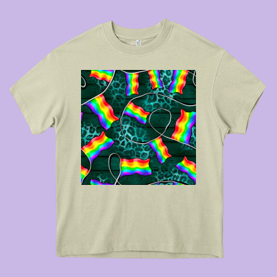Pride Lgbtq Flags With Leopard Seamless Pattern Heavy Core Tee Designed By Bundleandbundleshop