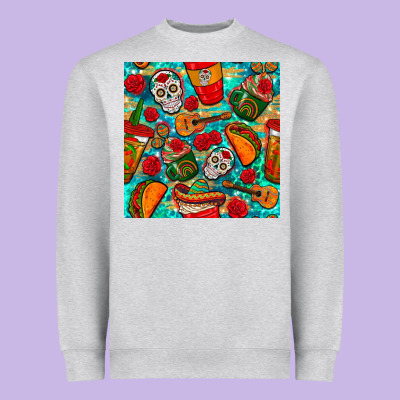 Hispanic Heritage Month Coffee Cups And Taco With Glitter And Leopard  Heavyweight Sweatshirt Designed By Bundleandbundleshop