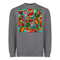Storm hispanic heritage month coffee cups and taco with glitter and leopard  Heavyweight Sweatshirt - BundleAndBundleShop
