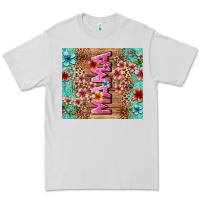 Dove Grey floral mama Premium Tee - LillyAllenDesigns