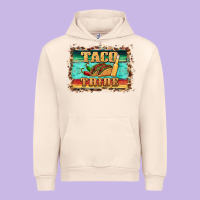 Taco Tribe Western Background Urban Hoodie Designed By Barkaloodesign