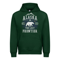 Forest Green Alaska The Last Frontier Urban Hoodie - lanVoArt