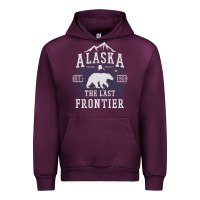 Mauve Wine Alaska The Last Frontier Urban Hoodie - lanVoArt