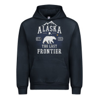 Navy Alaska The Last Frontier Urban Hoodie - lanVoArt