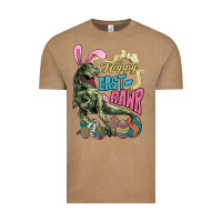 Vintage Coffee Happy Easter Day T-rex Vintage Tee - NancyCooperArtShop