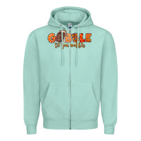 Seafoam Fall Gobble Gobble Til You Wobble Zipper Hoodie - LillyAllenDesigns
