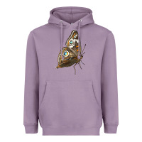 Lavender Flying Common Buckeye Butterfly Heavyweight Hoodie - LillyAllenDesigns