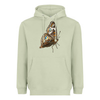 Matcha Flying Common Buckeye Butterfly Heavyweight Hoodie - LillyAllenDesigns