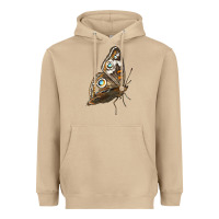 Mushroom Flying Common Buckeye Butterfly Heavyweight Hoodie - LillyAllenDesigns
