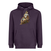 Plum Flying Common Buckeye Butterfly Heavyweight Hoodie - LillyAllenDesigns