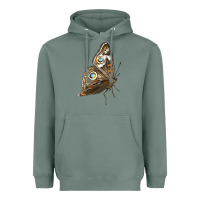 Sage Flying Common Buckeye Butterfly Heavyweight Hoodie - LillyAllenDesigns