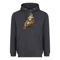 Smoke Flying Common Buckeye Butterfly Heavyweight Hoodie - LillyAllenDesigns