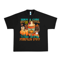 Black Just a girl who loves pumpkin spice Urban Heavy Tee - NancyCooperArtShop