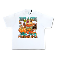 White Just a girl who loves pumpkin spice Urban Heavy Tee - NancyCooperArtShop
