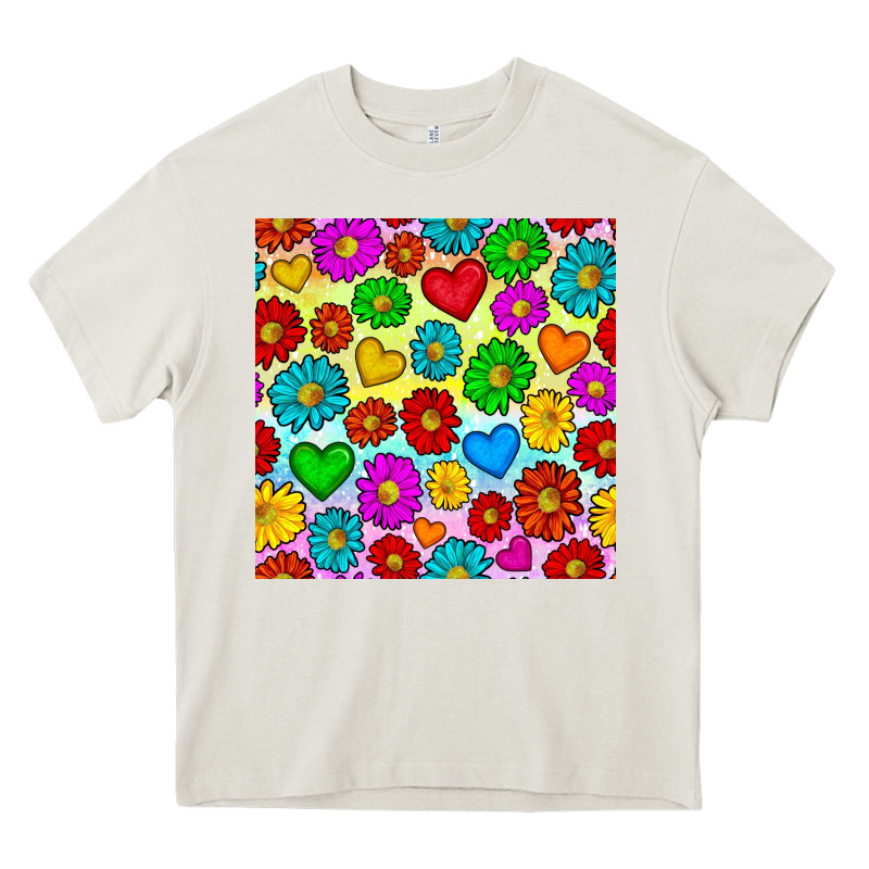 Pride Lgbtq Flowers And Hearts Seamless Pattern Heavy Core Tee by BundleAndBundleShop | Teevron