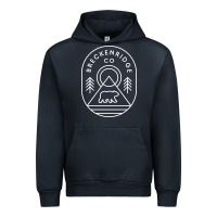 Navy Breckenridge Colorado Bear Mountains Trees Hiking Urban Hoodie - lanVoArt