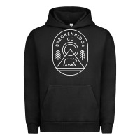 Pigment Black Breckenridge Colorado Bear Mountains Trees Hiking Urban Hoodie - lanVoArt